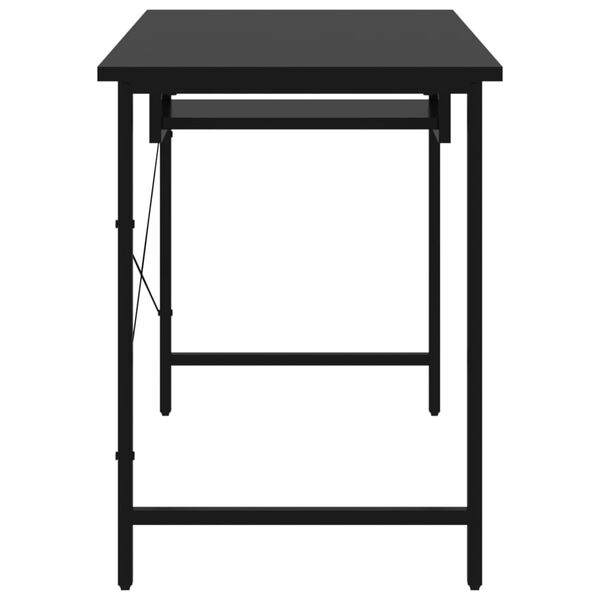 vidaXL Computer Desk Black 105x55x72 cm MDF and Metal