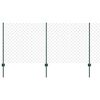 vidaXL Chain Link Fence with Post 10 x 1 m (W x H) PVC-Coated Steel