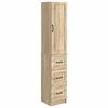 vidaXL Cabinet Set 2 pcs 33 x 34.5 x 87 cm Engineered Wood Sonoma Oak