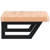 vidaXL Basin Shelf Wall Mounted Steel and Solid Wood Beech