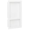 vidaXL Shower Niche with 2 Compartments High Gloss White 41x69x9 cm