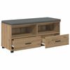 vidaXL Hall Bench with Cushion Artisan Oak 100 x 38 x 46 cm