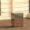 vidaXL Chicken Feeder Silver 32.5 x 20.5 x 43 cm Galvanised Steel