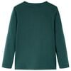 Kids' T-shirt with Long Sleeves Dark Green 116