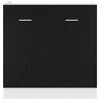vidaXL Sink Bottom Cabinet Black Oak 80x46x81.5 cm Engineered Wood