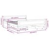vidaXL Bed Frame without Mattress White Solid Wood Pine 160x200 cm