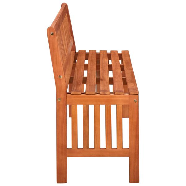 vidaXL Garden Bench 137 cm Solid Eucalyptus Wood