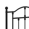 vidaXL Metal Headboard Black 120 cm
