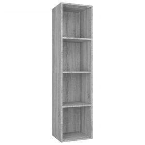 vidaXL Book Cabinet/TV Cabinet Grey Sonoma 36x30x143 cm Engineered Wood