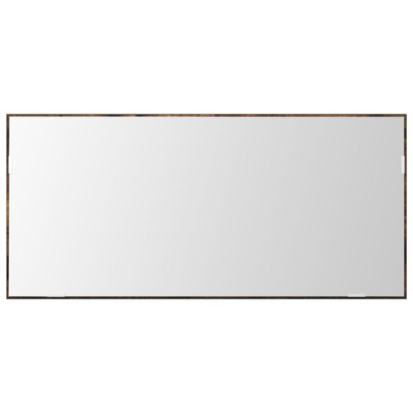 vidaXL Mirror Wall-mounted Brown 80 x 37 cm Glass and Engineered Wood