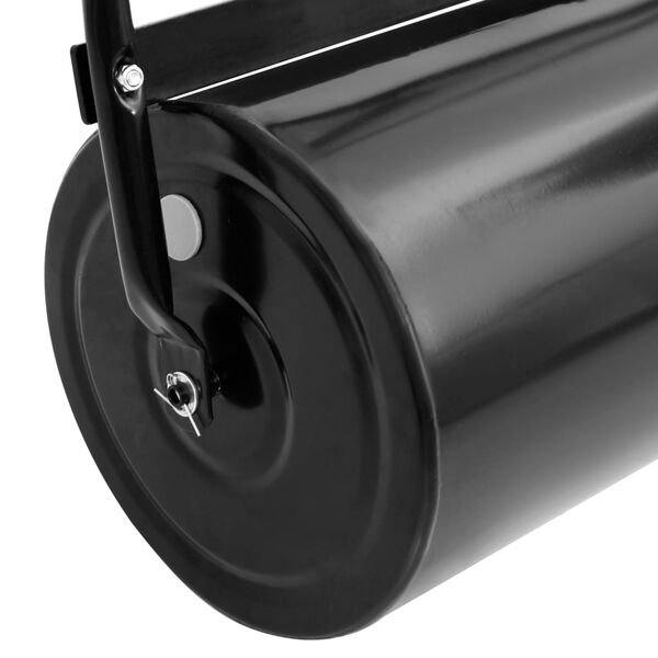 vidaXL Garden Lawn Roller Push Black 63 L Iron and Steel