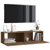 vidaXL TV Wall Cabinet Brown Oak 120x30x30 cm Engineered Wood