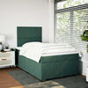 vidaXL Box Spring Bed with Mattress Dark Green 120x200 cm Velvet