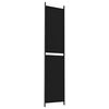 vidaXL 3-Panel Room Divider Black 150x220 cm Fabric
