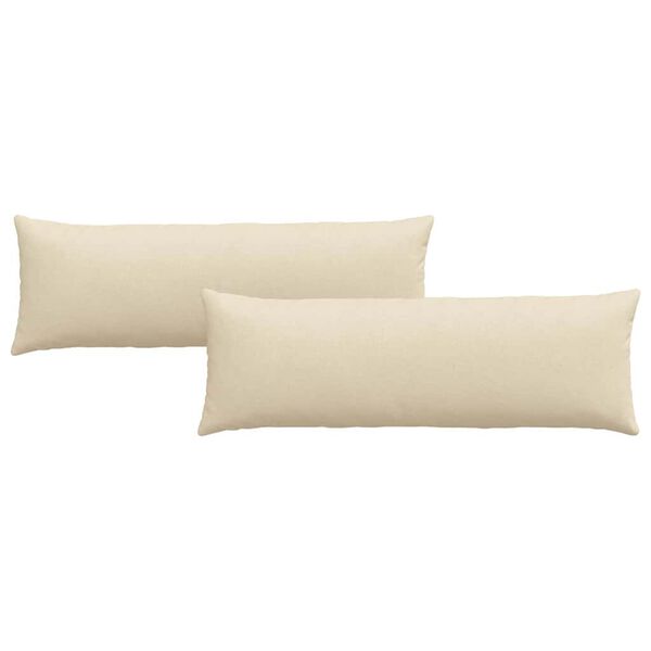 vidaXL Sofa Pillows 2 pcs Cream 120 x 40 cm Fabric
