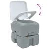 vidaXL Camping Toilet Manual Grey and White 41.5 x 36.5 x 37.5 cm