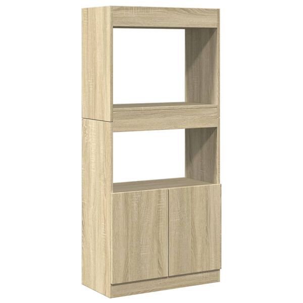 vidaXL Highboard Sonoma Oak 63x33x140 cm Engineered Wood