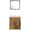 vidaXL Bathroom Furniture Set with Door 5 pcs Old Wood Engineered Wood