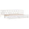 vidaXL Daybed with Trundle and Drawers without Mattress White 90x190 cm Single