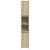 vidaXL Bathroom Cabinet Sonoma Oak 30x30x183.5 cm Engineered Wood
