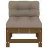 vidaXL Middle Sofas with Cushions 2 pcs Honey Brown Solid Wood Pine