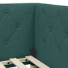 vidaXL Corner Bed Frame with Headboard Dark Green 100 x 200 cm Fabric