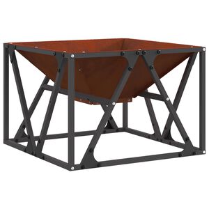 vidaXL Fire Bowl Rusty 50 x 50 x 35 cm Weathering Steel