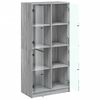 vidaXL Highboard with Doors Grey Sonoma 68x37x142 cm Engineered Wood