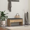 vidaXL Hall Bench with Cushion Artisan Oak 83 x 38 x 40 cm