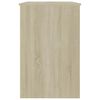 vidaXL Desk White and Sonoma Oak 100x50x76 cm Engineered Wood