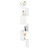 vidaXL Wall Corner Shelf White 20x20x127.5 cm Engineered Wood