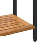 vidaXL Outdoor Table with Storage Natural and black 110 x 35 x 75 cm