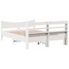 vidaXL Bed Frame with Headboard White 120x200 cm Solid Wood Pine