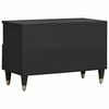 vidaXL TV Cabinet with Drawer Black 70 x 33 x 46 cm Solid Mango Wood
