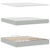 vidaXL Ottoman Bed with Mattresses Light Grey 160x200cm Velvet