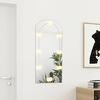 vidaXL Mirror with LED Lights 90x45 cm Glass Arch