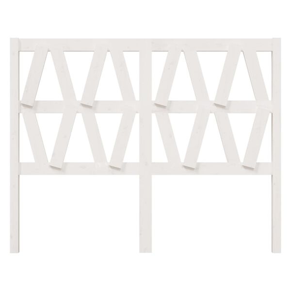vidaXL Bed Headboard White 126x4x100 cm Solid Wood Pine