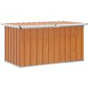 vidaXL Outdoor Storage Box Wood 129 x 67 x 65 cm Galvanised Steel