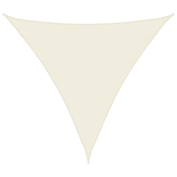 vidaXL Sunshade Sail Oxford Fabric Triangular 4x4x4 m Cream