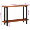 vidaXL Console Table with Shelf Brown and Black 110 x 30 x 75 cm