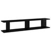 vidaXL Wall Shelf 2pcs High Gloss Black 105x18x20cm Engineered Wood