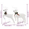 vidaXL Reindeer & Sleigh Christmas Decoration 100 LEDs Outdoor White