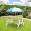 AXI Children Picnic Table Nick with Umbrella Brown and White