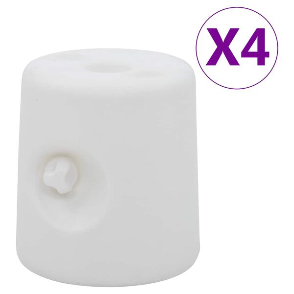 vidaXL Gazebo Weights 4 pcs PE White