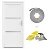 vidaXL Front Door White 98 x 208 cm PVC