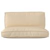vidaXL Pallet Cushion Set 2 pcs Beige Oxford fabric
