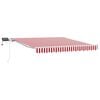 vidaXL Retractable Awning Red and White 350 x 250 cm