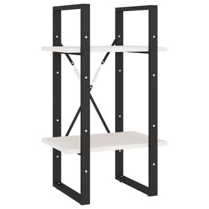 vidaXL 2-Tier Book Cabinet White 40x30x70 cm Solid Pine Wood