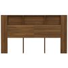 vidaXL Headboard Cabinet Brown Oak 180x18.5x104.5 cm