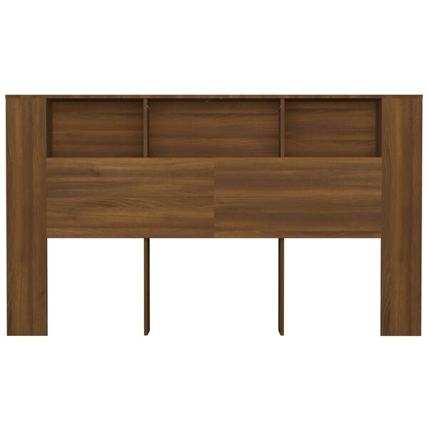 vidaXL Headboard Cabinet Brown Oak 180x18.5x104.5 cm